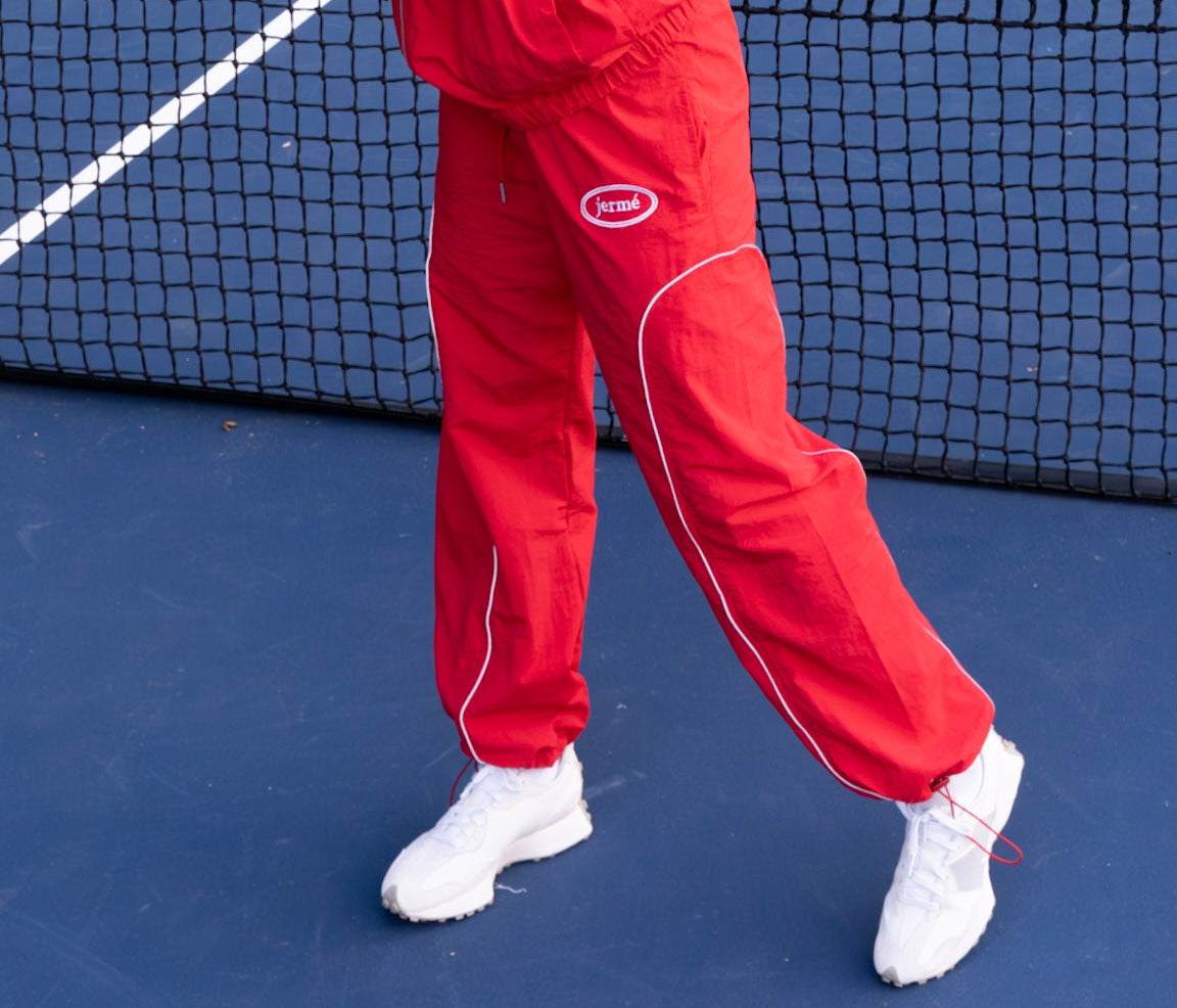 Red 3M Windbreaker Pants.