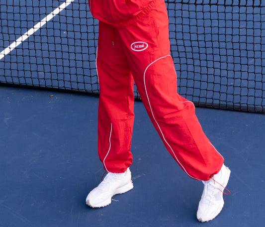 Red 3M Windbreaker Pants.